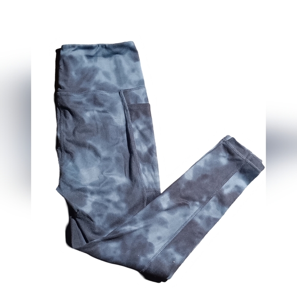 Handling marble navy blue yoga pants , high waisted gym leggings, - Picture 6 of 6